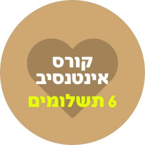 קורס אינטנסיב - 6 תשלומים